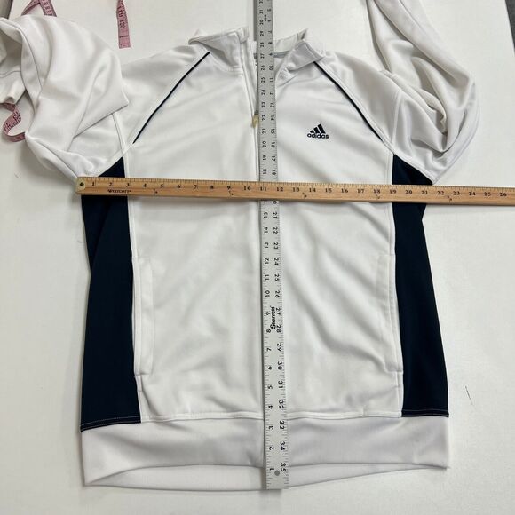 Adidas Clima365 Track Jacket Womens XL White Full Zip Stand Collar Raglan Sleeve - Picture 9 of 16